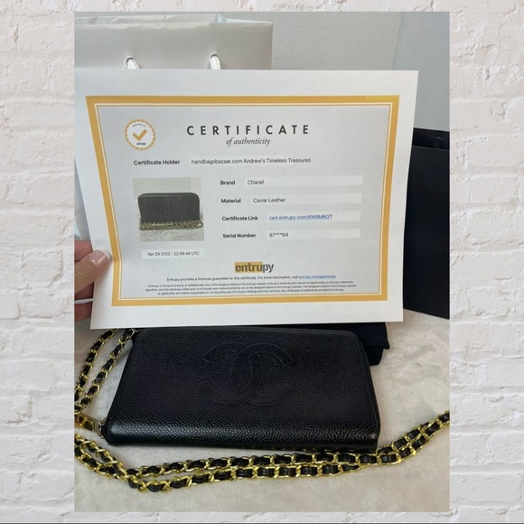 Chanel CC Caviar Leather Zip Around Long Wallet - Picture 10 of 10